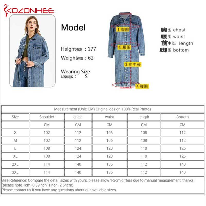 Fashion Blue Inelastic Women Long Denim Coat Jeans Coats Casual pocket Jackets Women Vintage Jeans Jacket #07 201217