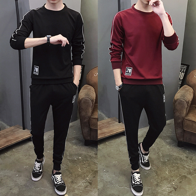 Autumn sports suit leisure round collar 2019 new clothing men's Korean version of the trend self-cultivation youth two-piece set, Beige
Autumn sports suit leisure round collar 2019 new clothing men's Korean version of the trend self-cultivation youth two-piece set, Beige