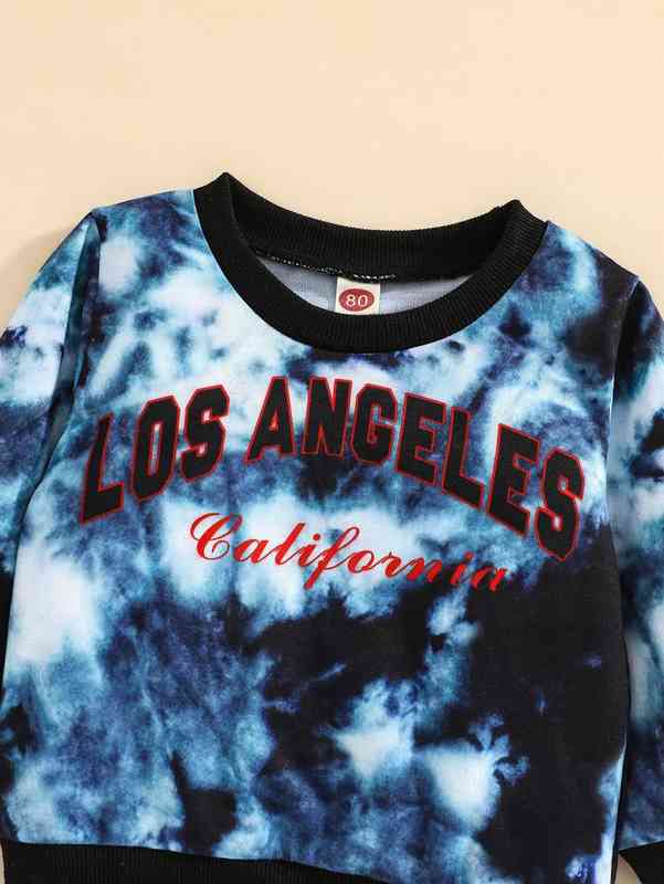 Baby Tie Dye Letter Graphic Pullover SHE