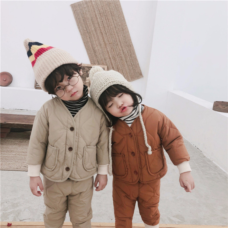 Fashion Children's Clothes Set for Baby Girls Boys Kids Warm Autumn Winter Home ClothingX1019