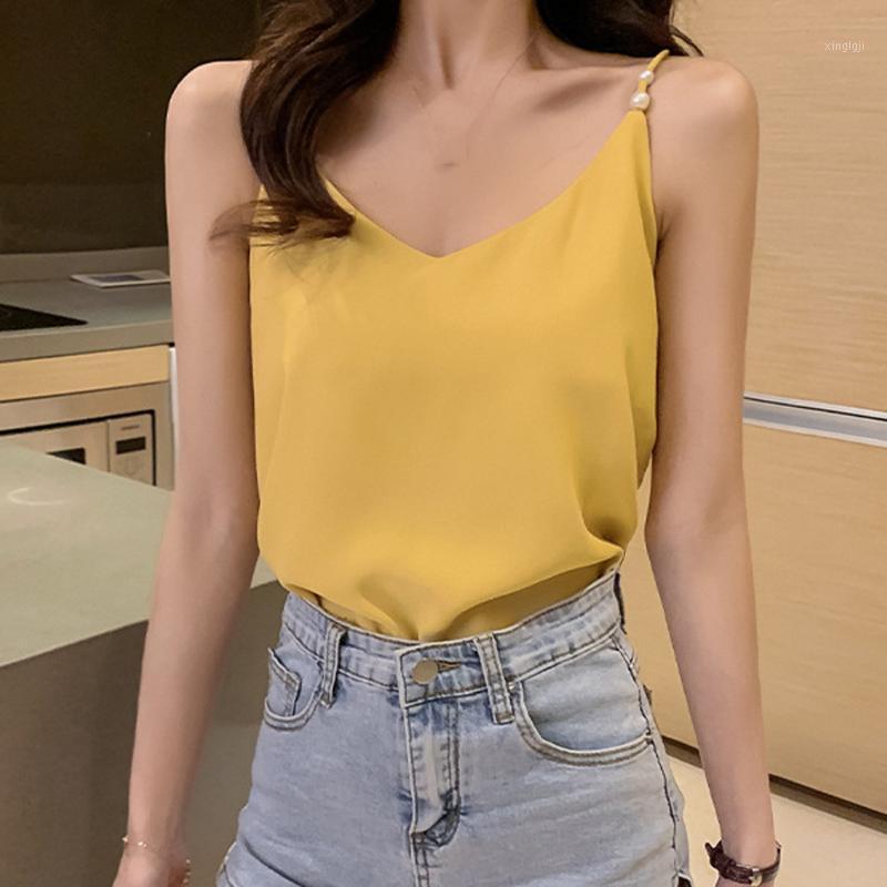 New Women Yoga Tops Summer Chiffon Solid Color Pearl Camis Tops Sleeveless Vest Ladies Casual Sexy Night Clubwear Streetwear1, Pink
New Women Yoga Tops Summer Chiffon Solid Color Pearl Camis Tops Sleeveless Vest Ladies Casual Sexy Night Clubwear Streetwear1, Pink