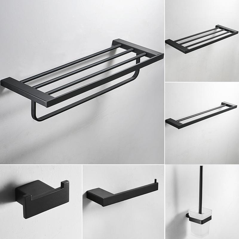 Bathroom Accessory Set Corner Shelf Towel Rack Paper Holder,Toilet Brush Holder,MaBlack Stainless Steel Bathroom Hardware set1
Bathroom Accessory Set Corner Shelf Towel Rack Paper Holder,Toilet Brush Holder,MaBlack Stainless Steel Bathroom Hardware set1