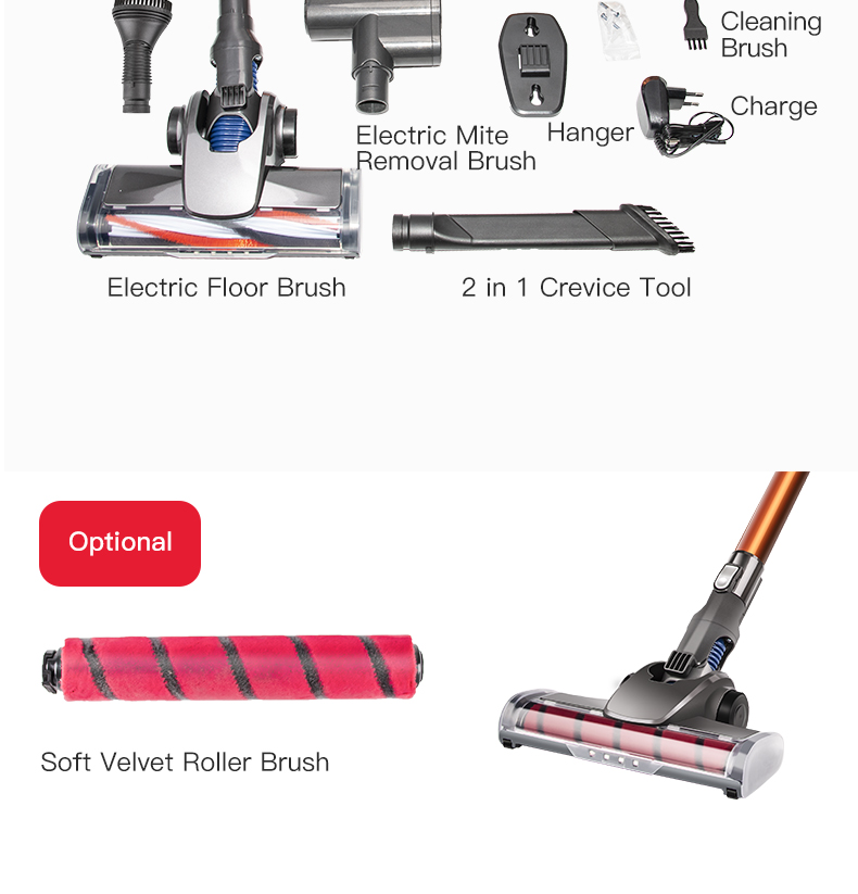 ZEKK7 Removable Household Stick Multifunction Dry Handheld Vacuum Cleaner