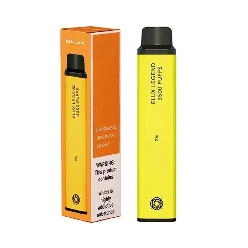 China Factory Elux Legend Disposable E cigarettes 3500 Puffs Vape Pen Vaporizer Stick Vapor Kit 2% 10ml Pre Filled Cartridge Device geek bar vapes
China Factory Elux Legend Disposable E cigarettes 3500 Puffs Vape Pen Vaporizer Stick Vapor Kit 2% 10ml Pre Filled Cartridge Device geek bar vapes