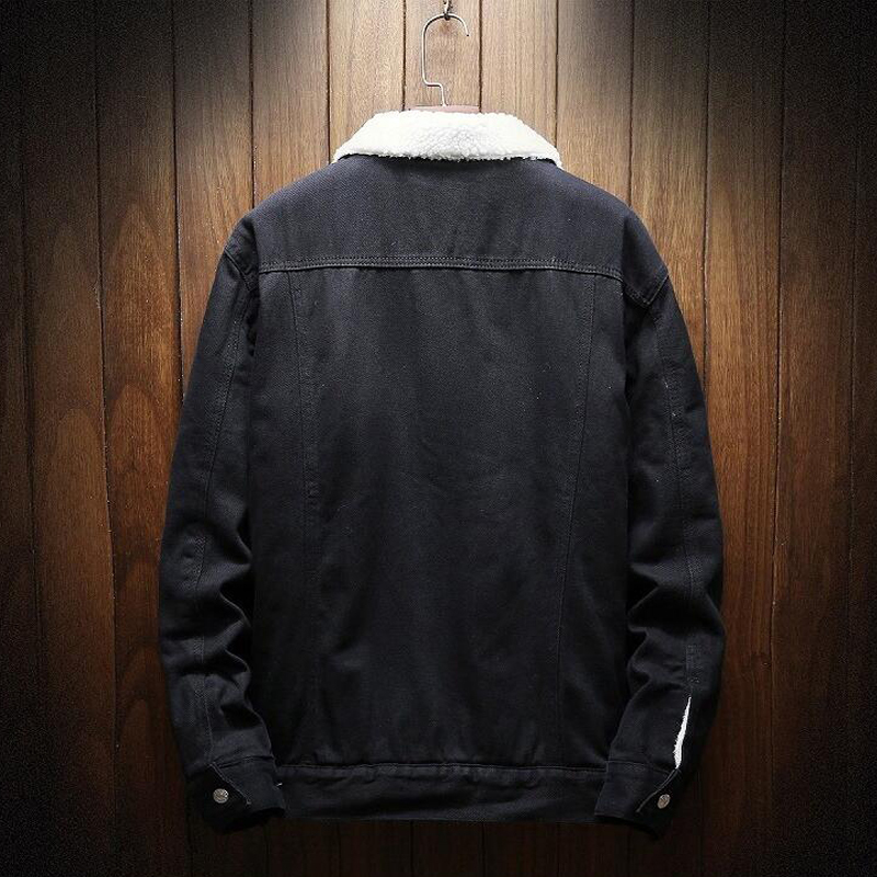 MKASS Men Jacket And Coat Trendy Warm Fleece Denim Jacket Winter Fashion Mens Jean Jacket Outwear Male Cowboy Plus Size 6XL 201114