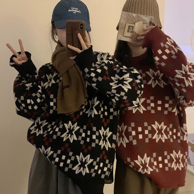 Fashion Hot Sale Casual Loose Snowflake Christmas Long Sleeve Sweater Straight Pullover Crew Neck Sweater Winter clothes2021, Black
Fashion Hot Sale Casual Loose Snowflake Christmas Long Sleeve Sweater Straight Pullover Crew Neck Sweater Winter clothes2021, Black