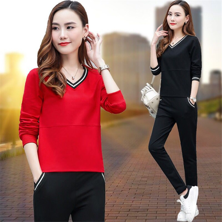 tracksuits women set 2 piece set pants suits and large coord set outfits spring autumn long sleeves T200706