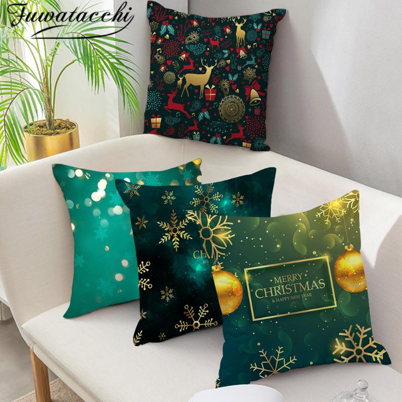Fuwatacchi Christmas Style Cushion Cover Green Snowman Deer Gift Pillow Cover Home Car Sofa Polyester Decorative Pillowcase, Pc04211
Fuwatacchi Christmas Style Cushion Cover Green Snowman Deer Gift Pillow Cover Home Car Sofa Polyester Decorative Pillowcase, Pc04211