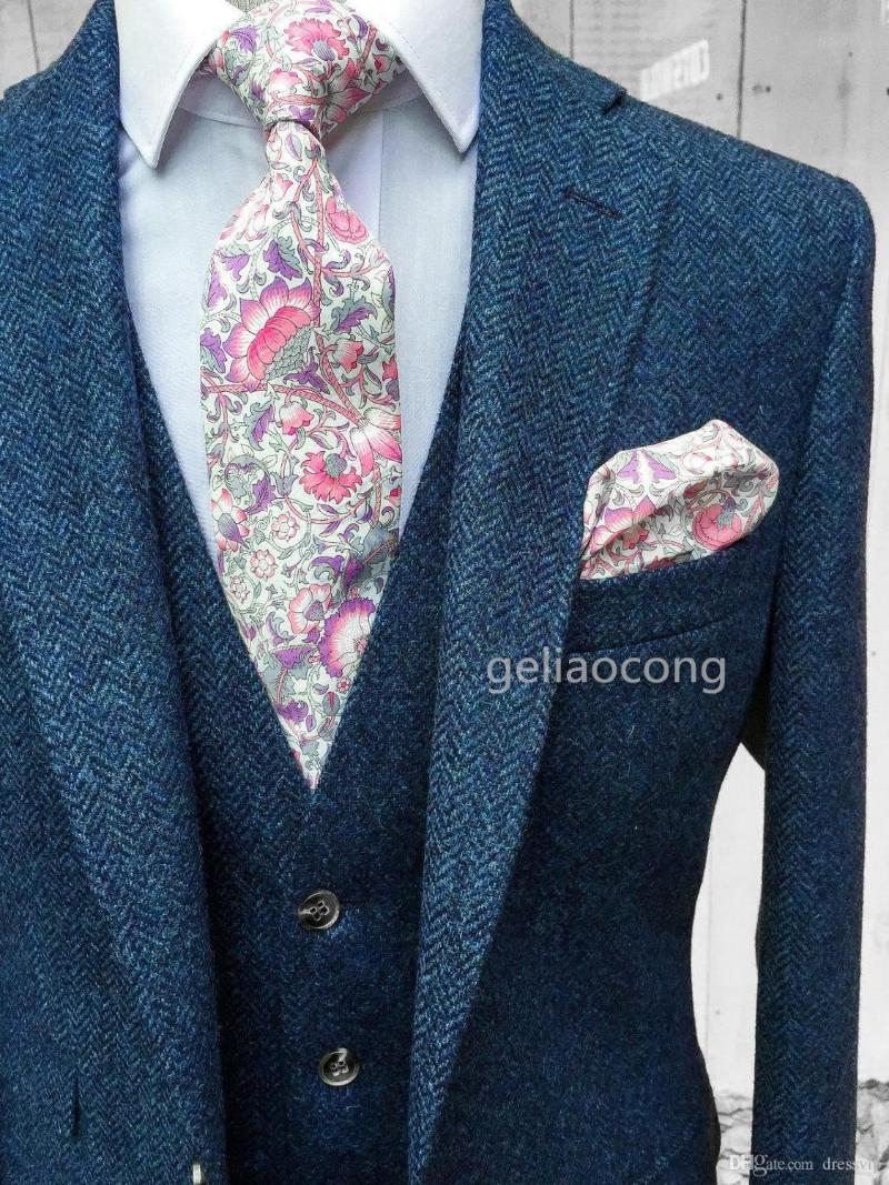 New Winter Groom Tuxedo Blue Men's Blazer Herringbone Tweed 3 Pieces Party Prom Formal Suit Slim Fit Custom Made Smoking, Same as picture
New Winter Groom Tuxedo Blue Men's Blazer Herringbone Tweed 3 Pieces Party Prom Formal Suit Slim Fit Custom Made Smoking, Same as picture