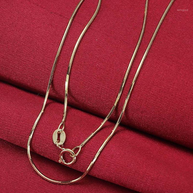 Chains Real Solid 18K Rose Gold Necklace Luck Snake Chain 40-45cmL For Women / Fine Jewelry Stamp Au7501
Chains Real Solid 18K Rose Gold Necklace Luck Snake Chain 40-45cmL For Women / Fine Jewelry Stamp Au7501