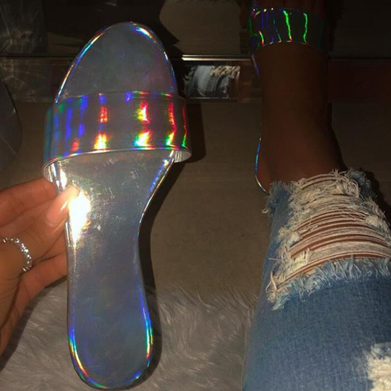 2021 New Women's Flat Summer Fashion Casual Open Toe Slides Laser Reflective Sexy Slippers Women Beach Wedding Shoes Sawq, Silver
2021 New Women's Flat Summer Fashion Casual Open Toe Slides Laser Reflective Sexy Slippers Women Beach Wedding Shoes Sawq, Silver