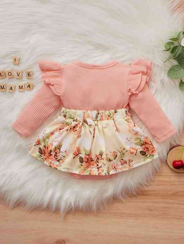 Baby Girl Floral Print Bow Front Dress SHE