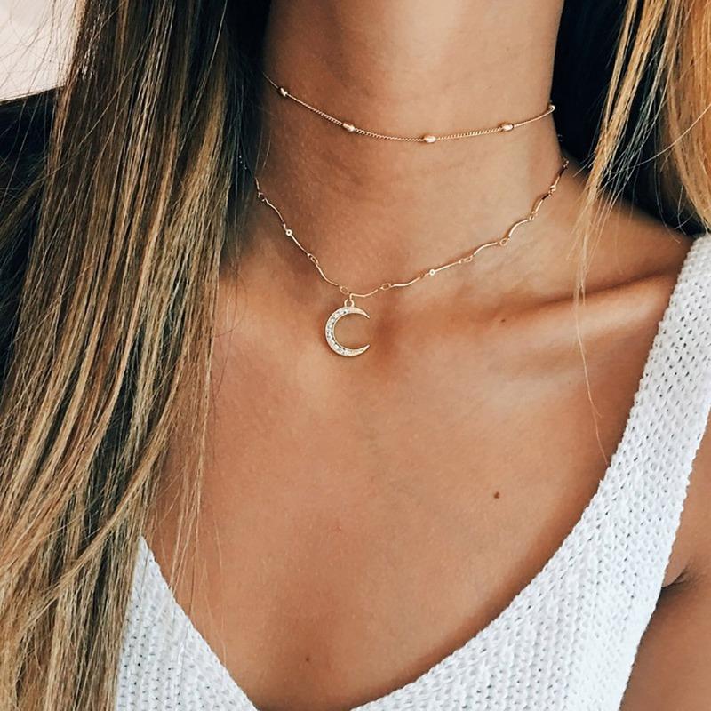 Aesthetic Moon Choker Lady Multilayer Chain Conch Necklace Jewelry Girls Bohemia Short Necklaces Chain Women Collier
Aesthetic Moon Choker Lady Multilayer Chain Conch Necklace Jewelry Girls Bohemia Short Necklaces Chain Women Collier