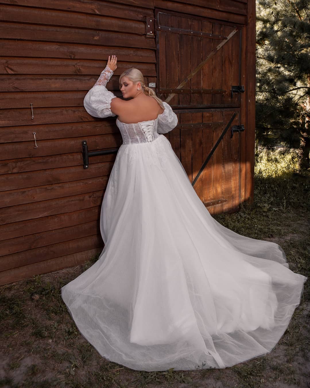Plus Size Fashion Lace Wedding Dresses With Detachable Sleeves Sweetheart Neck A Line Bridal Gowns Sweep Train Side Split Robe De Marie
