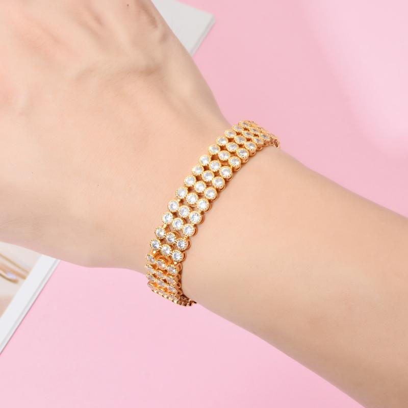 European and American fashion temperament gold zircon bracelet women/men wedding party high quality bracelet SL-021
European and American fashion temperament gold zircon bracelet women/men wedding party high quality bracelet SL-021