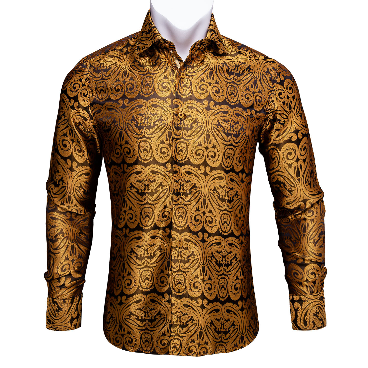 Barry.Wang Gold Paisley Bright Silk Shirts Men Autumn Long Sleeve Casual Flower Shirts For Men Designer Fit Dress Shirts BCY-03, Blue;purple
Barry.Wang Gold Paisley Bright Silk Shirts Men Autumn Long Sleeve Casual Flower Shirts For Men Designer Fit Dress Shirts BCY-03, Blue;purple