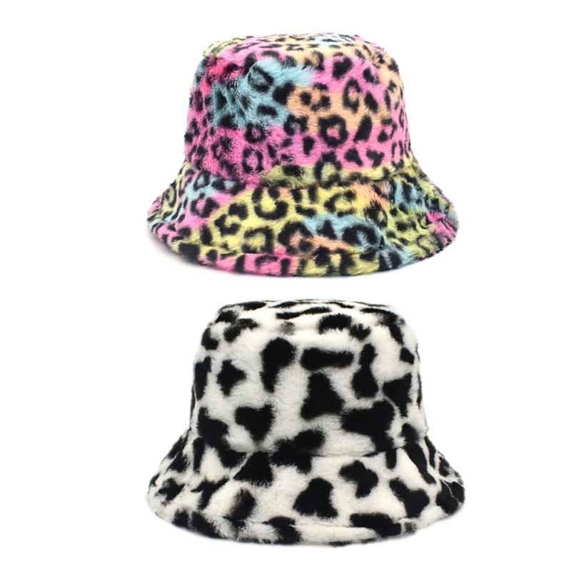 Unisex Winter Warm Fluffy Plush Bucket Hat Multicolor Leopard Milk Cow Print Wide Brim Harajuku Panama Fisherman Cap
Unisex Winter Warm Fluffy Plush Bucket Hat Multicolor Leopard Milk Cow Print Wide Brim Harajuku Panama Fisherman Cap