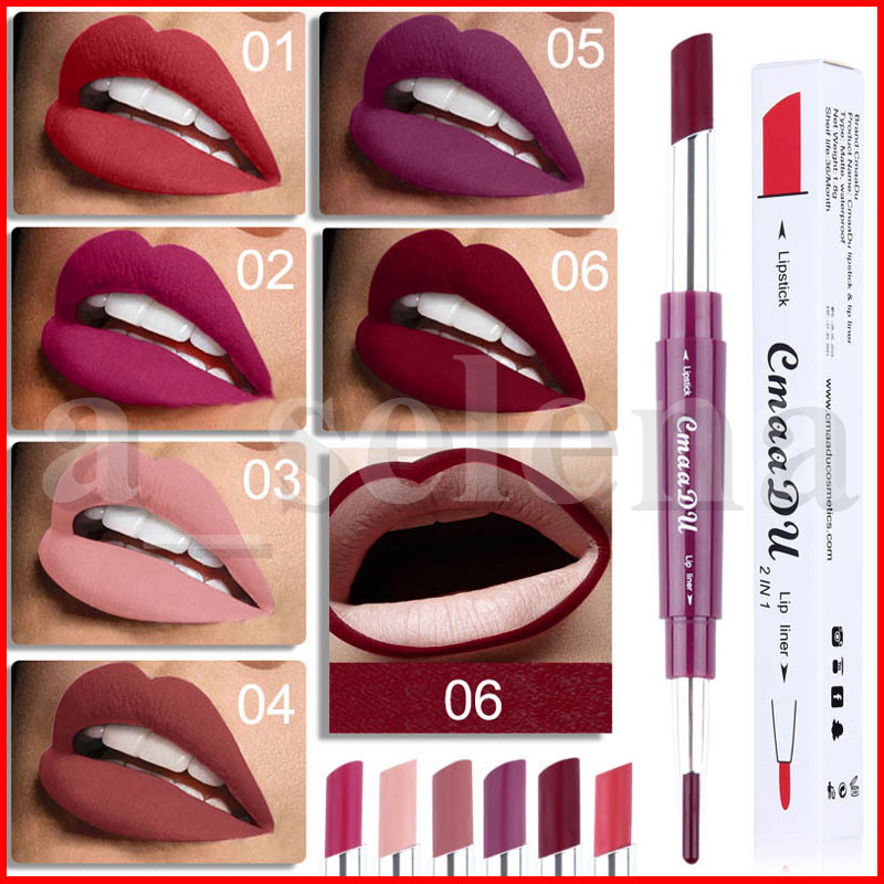 CmaaDu Lipstick Lip Liner 2 in 1 Sexy Beauty Pigment Matte Lipstick Pencils Moisturizer Lips Makeup Kit 6 Colors
CmaaDu Lipstick Lip Liner 2 in 1 Sexy Beauty Pigment Matte Lipstick Pencils Moisturizer Lips Makeup Kit 6 Colors