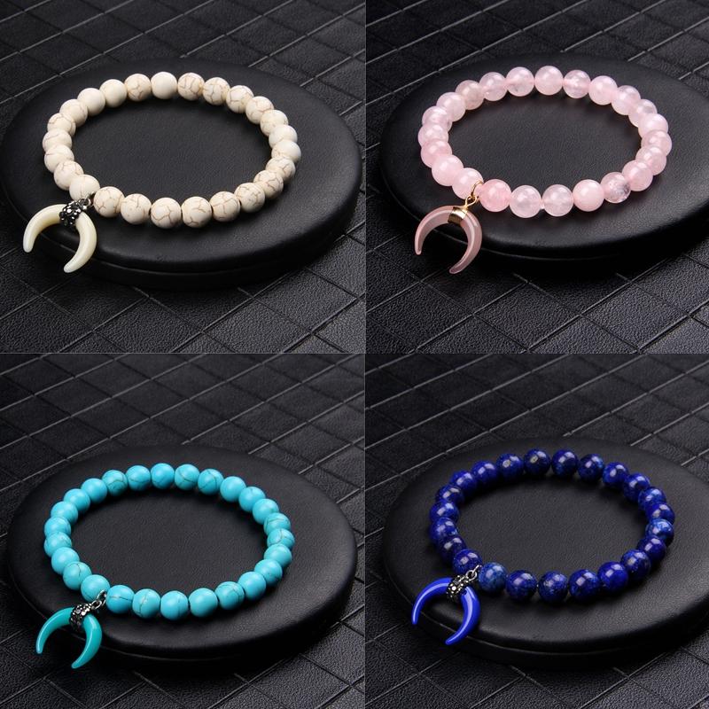 Wholesale Ox Horn Bracelets Women Men Jewelry Natural Stone Turquois Beads Bracelet Fashion Elastic Handmade Charm Bangles Gift
Wholesale Ox Horn Bracelets Women Men Jewelry Natural Stone Turquois Beads Bracelet Fashion Elastic Handmade Charm Bangles Gift