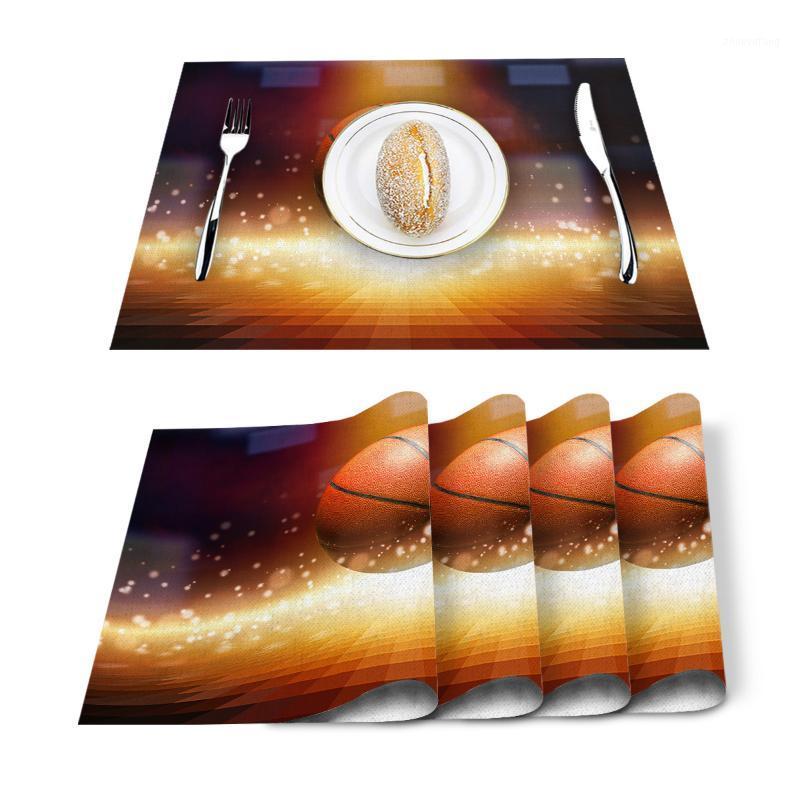 Table Runner 4/6 Pcs Placemat Basketball Game Sport Radial Printed Mat For Tables Heat-insulation Cotton Linen Kitchen Dining Pads
Table Runner 4/6 Pcs Placemat Basketball Game Sport Radial Printed Mat For Tables Heat-insulation Cotton Linen Kitchen Dining Pads