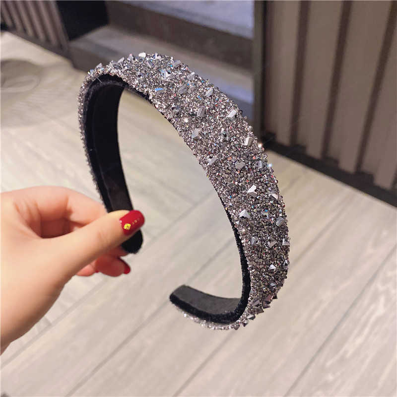 Shine manual Hair band female simple Korean wide side pressure hair temperament non-slip hair accessories headband hairpin