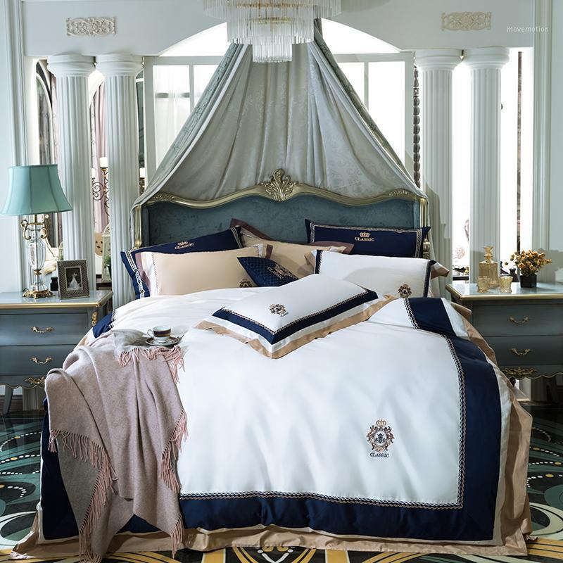 33 Egypt Cotton Blue classics Bedding Set Embroidery Silky Duvet Cover Sets Bed Sheet Pillowcases Queen King Size 4Pcs1, Fmfe1
33 Egypt Cotton Blue classics Bedding Set Embroidery Silky Duvet Cover Sets Bed Sheet Pillowcases Queen King Size 4Pcs1, Fmfe1