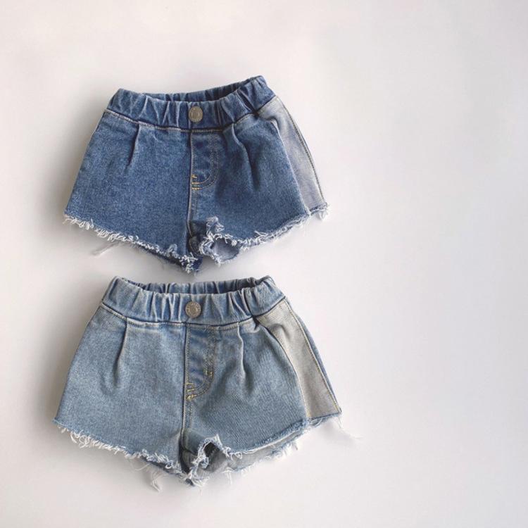 Children's summer new Korean style shorts retro western style stitching washed raw edge boys denim shorts, Light blue cattle
Children's summer new Korean style shorts retro western style stitching washed raw edge boys denim shorts, Light blue cattle