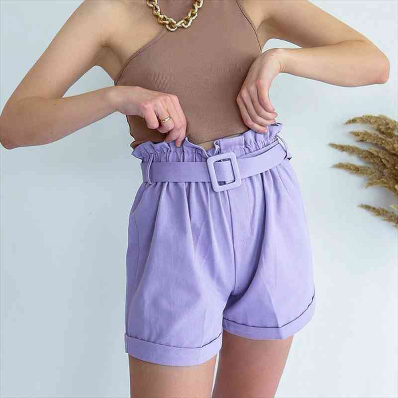 Elegant Cotton Shorts Womens Summer Wild Leisure Bead Bud Wide Leg Shorts High Waist Slimming With A Belt, White;black
Elegant Cotton Shorts Womens Summer Wild Leisure Bead Bud Wide Leg Shorts High Waist Slimming With A Belt, White;black