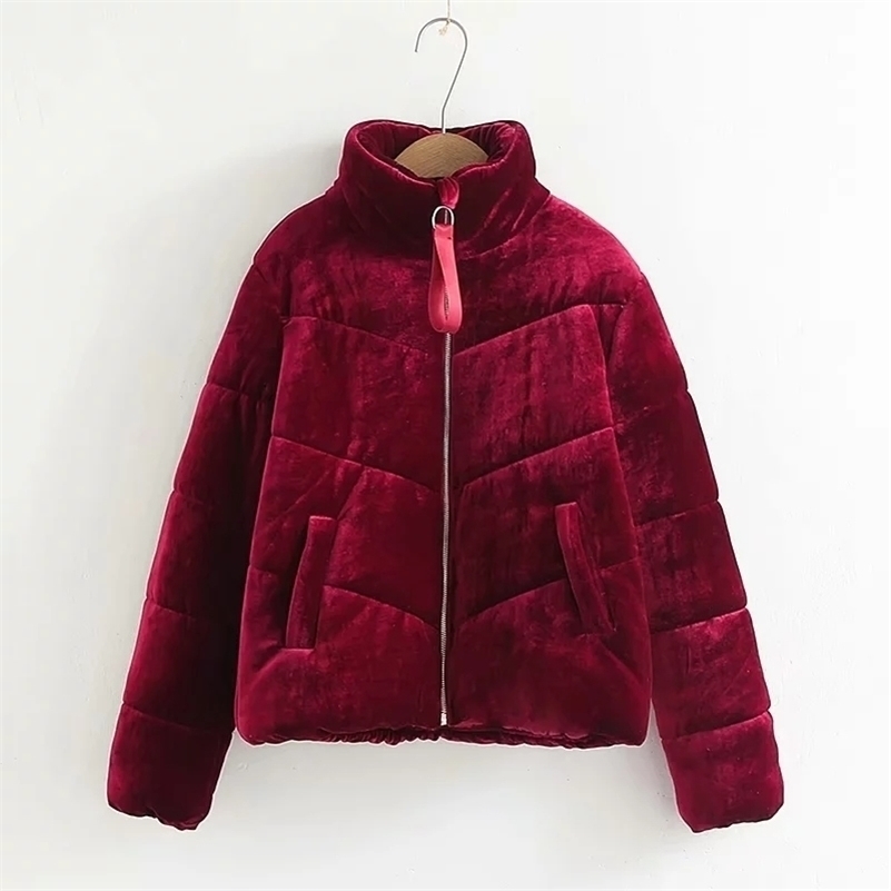 Autumn Winter Brown Red Blue Parkas Women Coat Casual Warm Velvet Parkas Female Pockets Zipper Outwears For Ladies Jacket 201201