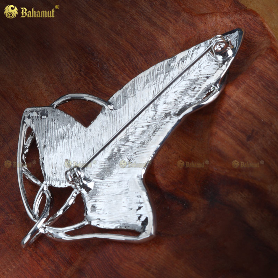 High Quality LOTR Arwen's Evenstar Elf Princess Brooches Legolas Greenleaf Elven Green Leaf Brooch Fashion Cosplay Jewelry Gift 201009