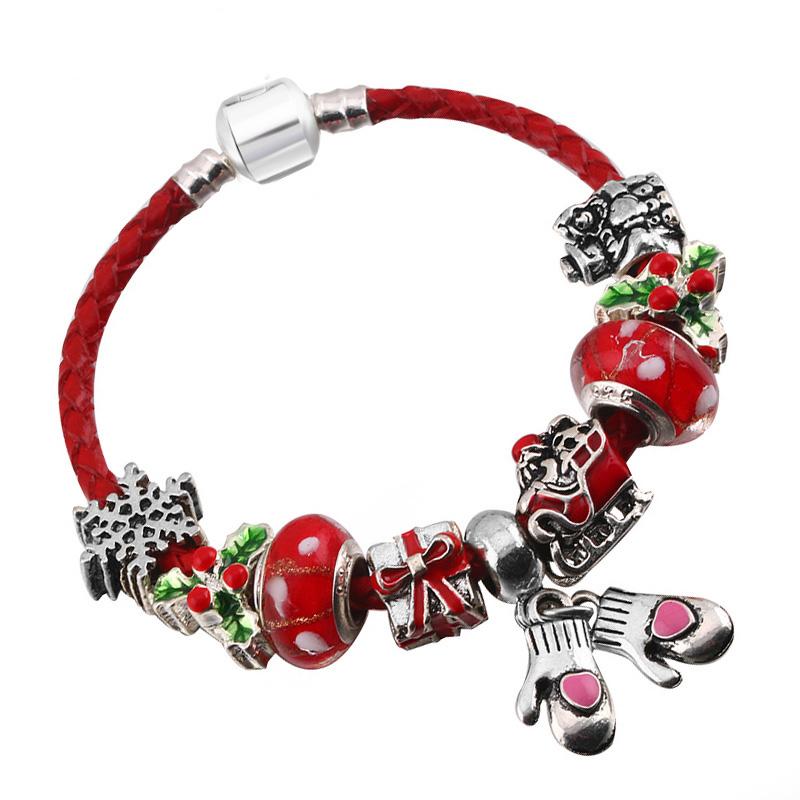 2021 Red Leather Cord Bracelet Christmas Gift Jewelry Charm Lady Bracelet with Bead Pendant Brand Gift Direct Delivery
2021 Red Leather Cord Bracelet Christmas Gift Jewelry Charm Lady Bracelet with Bead Pendant Brand Gift Direct Delivery