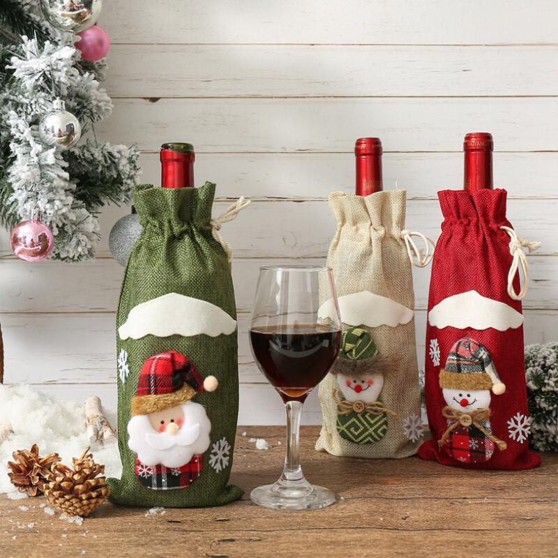Creative Linen Wine Bottle Cover Bags Holder for Christmas Gift New Year Decorations For Home Party Dinner Table Decoration
Creative Linen Wine Bottle Cover Bags Holder for Christmas Gift New Year Decorations For Home Party Dinner Table Decoration