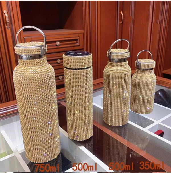 Bling Shiny Diamond Water Bottle Stainless Steel Thermos Cup Portable Silver Vacuum Flask Smart Temperature Coffee Mug
Bling Shiny Diamond Water Bottle Stainless Steel Thermos Cup Portable Silver Vacuum Flask Smart Temperature Coffee Mug