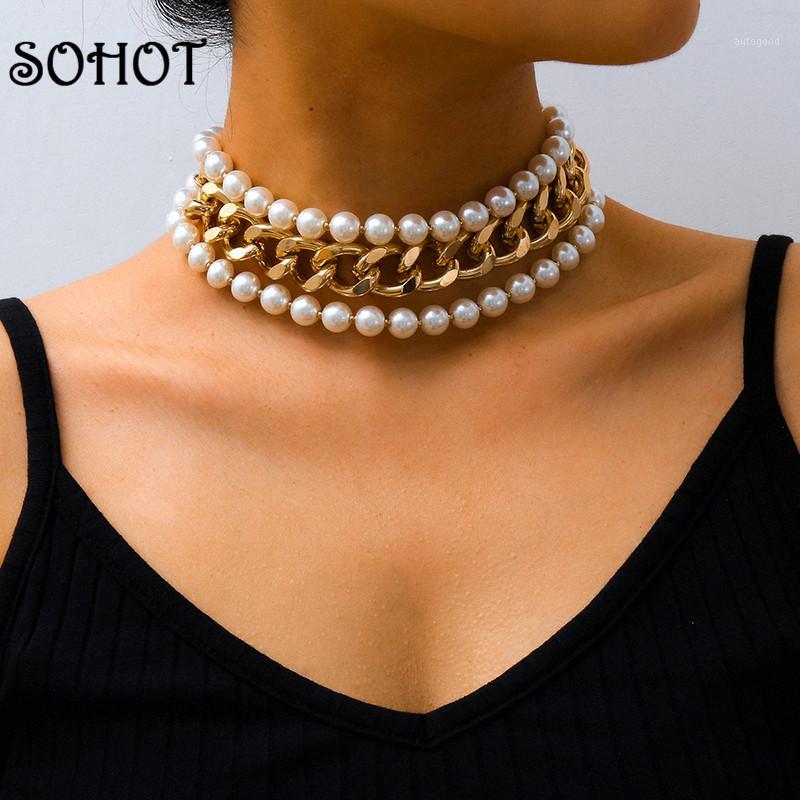 Chokers SO INS Hyperbole Multilayer Imitation Pearl Wide Chain Women Choker Necklace Chic Trendy For Female Party Jewelry1
Chokers SO INS Hyperbole Multilayer Imitation Pearl Wide Chain Women Choker Necklace Chic Trendy For Female Party Jewelry1