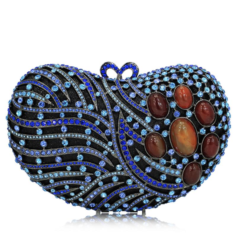 XIYUAN Heart-Shape Big Opal Blue Crystal Women Evening Clutch Bags Luxury Lady Dinner Banquet Purses And Rhinestone Handbags
XIYUAN Heart-Shape Big Opal Blue Crystal Women Evening Clutch Bags Luxury Lady Dinner Banquet Purses And Rhinestone Handbags