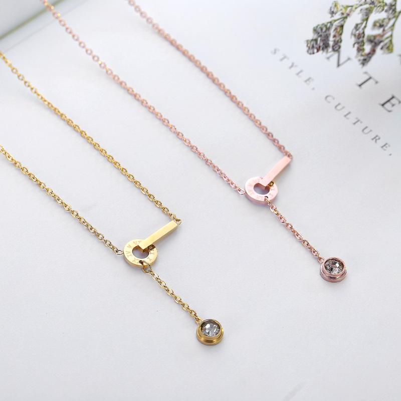 Fashion Brand Women Jewelry Gold Color Roman Letter Clear Simply Small Round Cubic Zirconia Pendant Necklace
Fashion Brand Women Jewelry Gold Color Roman Letter Clear Simply Small Round Cubic Zirconia Pendant Necklace