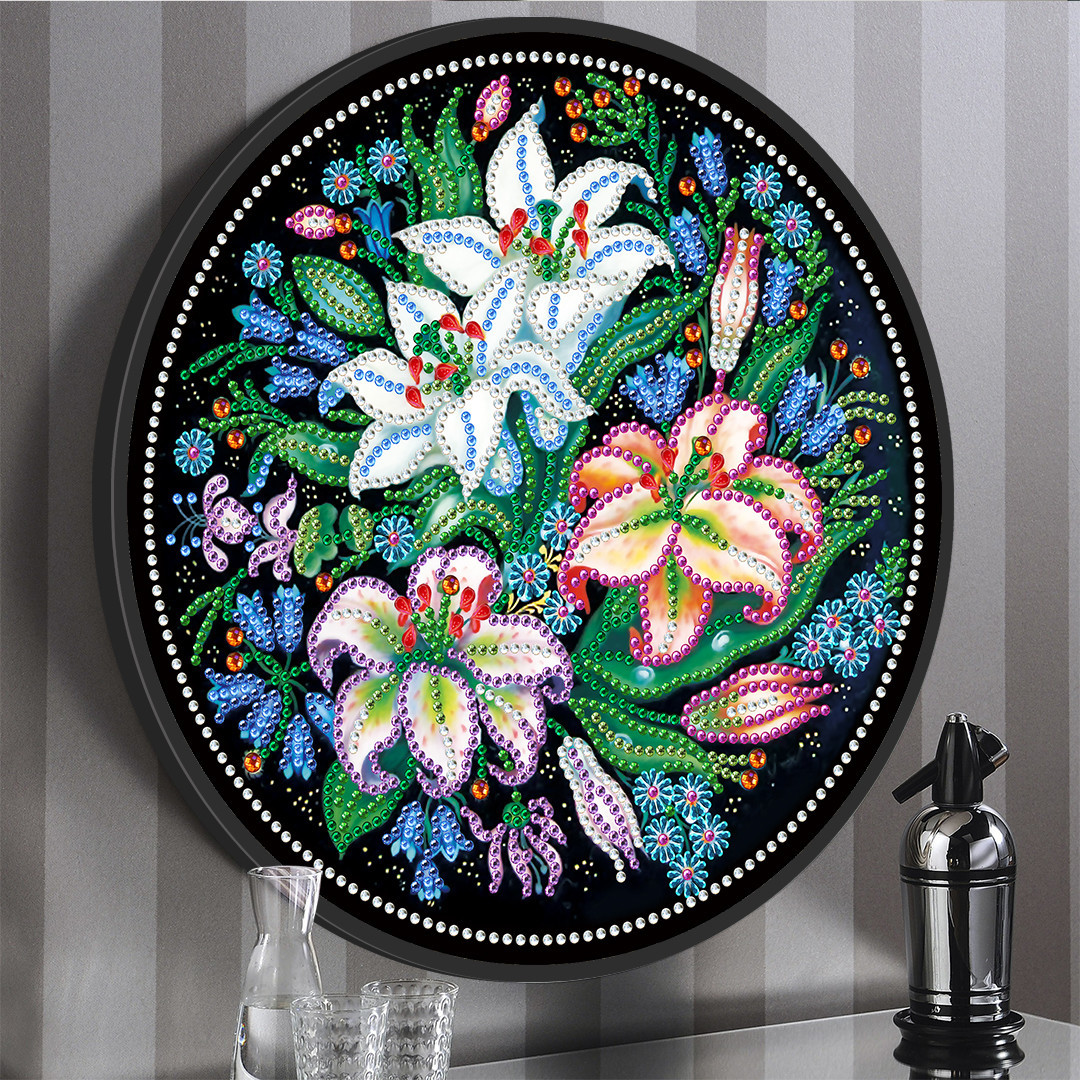 AZQSD Diamond Painting Flower Special Shaped DIY Diamond Embroidery Mosaic Lily With Round Frame Art Kits Home Decorations 201202
AZQSD Diamond Painting Flower Special Shaped DIY Diamond Embroidery Mosaic Lily With Round Frame Art Kits Home Decorations 201202