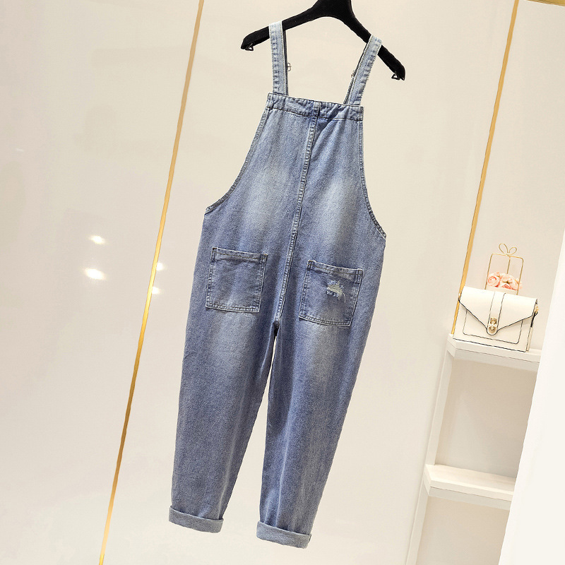 Lguc.H Loose Plus Size Jeans Woman Large Big Size Distressed Denim Overalls Women Torn Ripped Oversized Womens Jeans 4xl 201105