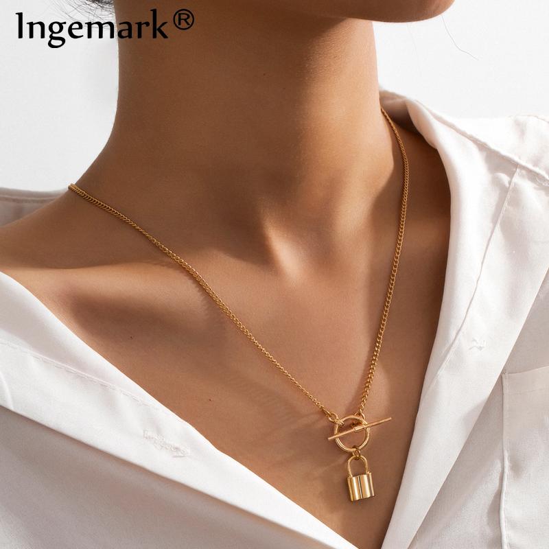 Goth Lover Lock Pendant Choker Necklace Steampunk Men Punk Minimalism Circle Lariat Long Chain Necklace Friends Women Jewelry 
Goth Lover Lock Pendant Choker Necklace Steampunk Men Punk Minimalism Circle Lariat Long Chain Necklace Friends Women Jewelry