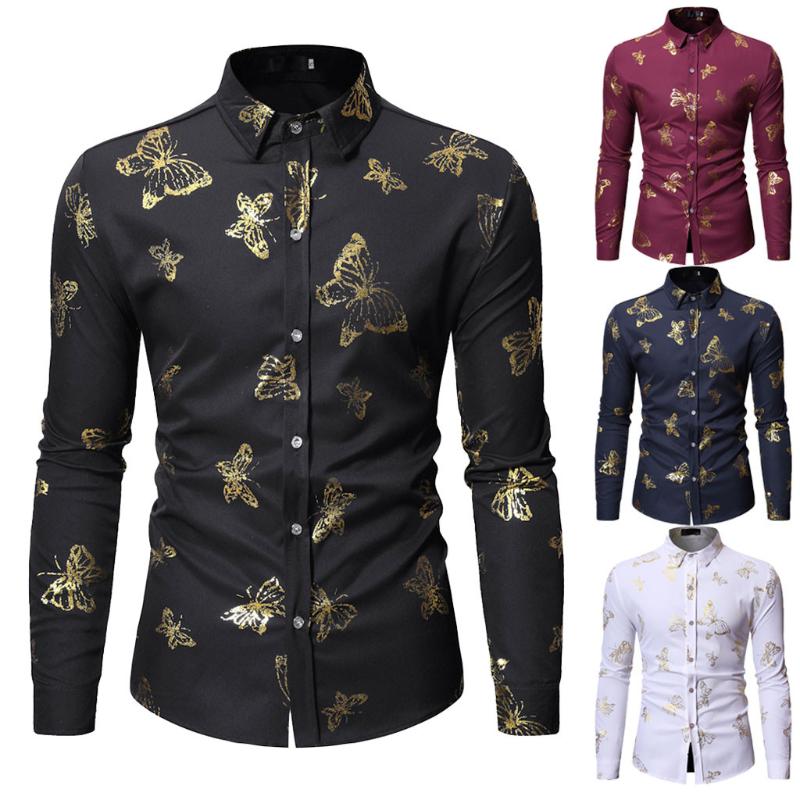 Fashion Men' Long Sleeve Painting shirt Large Size Butterfly Casual Top Luxury short Sleeve Cotton Stylish Shirts#G35, Black
Fashion Men' Long Sleeve Painting shirt Large Size Butterfly Casual Top Luxury short Sleeve Cotton Stylish Shirts#G35, Black