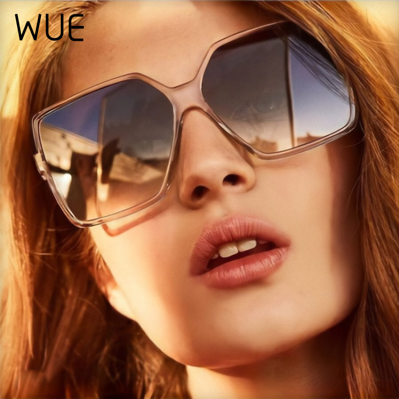 WUE 2020 NEW Fashion Women Oversize Sunglasses Gradient Plastic Brand Designer Women Sun Glasses 
WUE 2020 NEW Fashion Women Oversize Sunglasses Gradient Plastic Brand Designer Women Sun Glasses