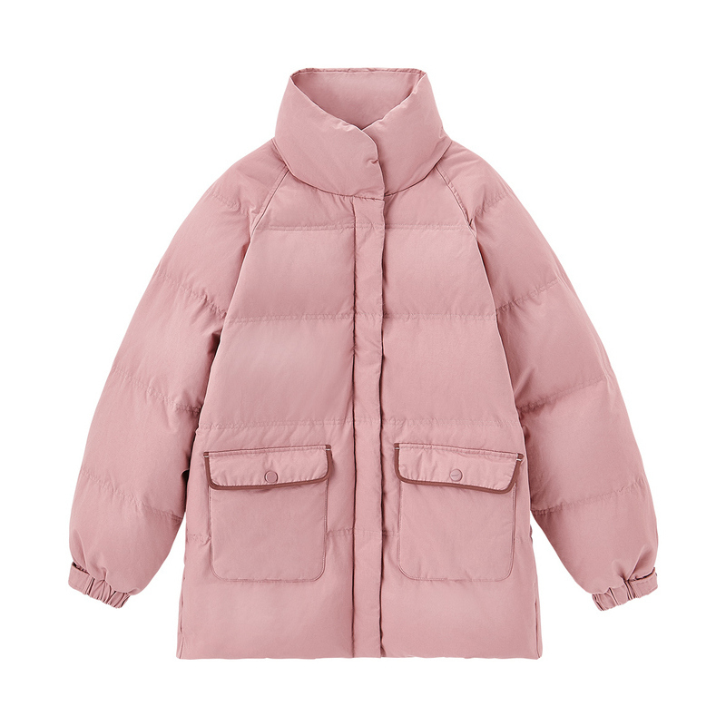 INMAN Winter New Arrivals Duck Down Standing Collar Short Embroidered Sweet Zip Coat Women's Down Jacket 201019