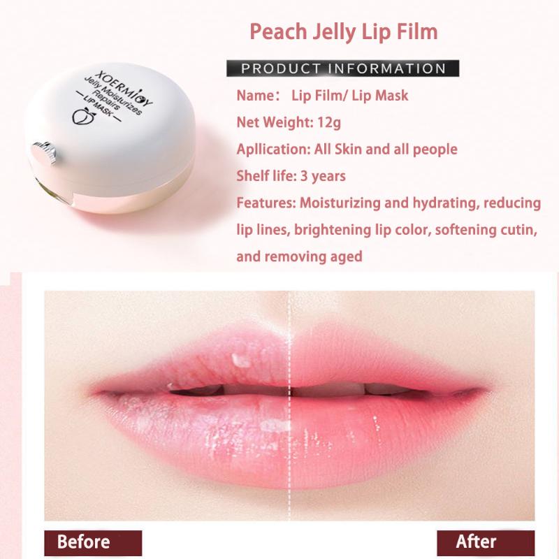 Lip Gel Night Sleep Mask Hydrating Bleaching Lip Cream Smoothing Dryness Enhancer Plumper Moisturizing Exfoliating Care