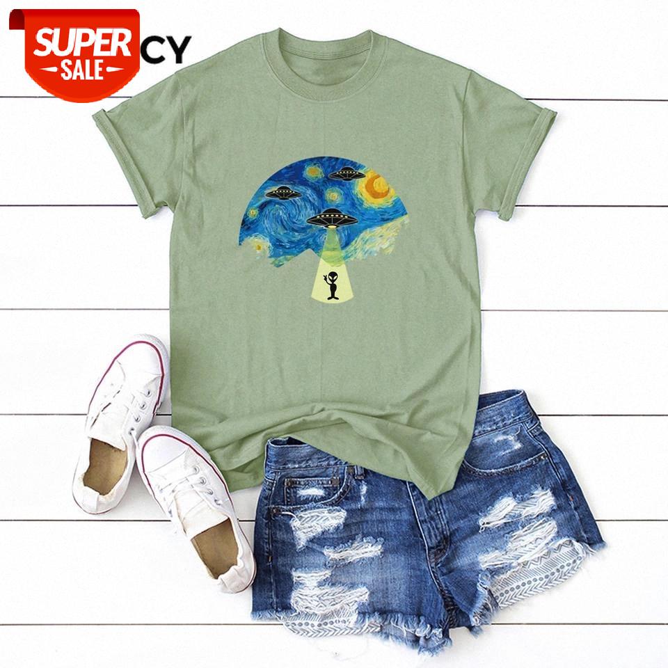 JFUNCY Funny UFO Graphic Tees Women Tops 100% Cotton Summer T-shirt Plus Size Short Sleeve Woman Shirts Lady Casual Tshirt #OG7o, White
JFUNCY Funny UFO Graphic Tees Women Tops 100% Cotton Summer T-shirt Plus Size Short Sleeve Woman Shirts Lady Casual Tshirt #OG7o, White