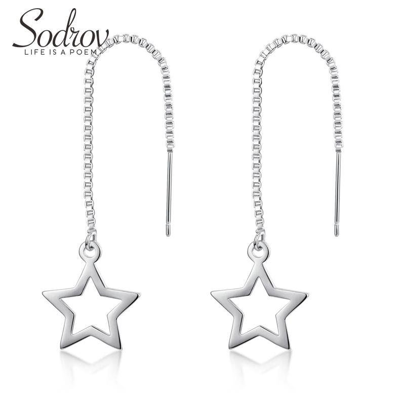 Sodrov Hanging Women's earrings Long Jewelry 925 Sterling Silver Female Trendy Fine Party Drop Stars Earrings for women
Sodrov Hanging Women's earrings Long Jewelry 925 Sterling Silver Female Trendy Fine Party Drop Stars Earrings for women
