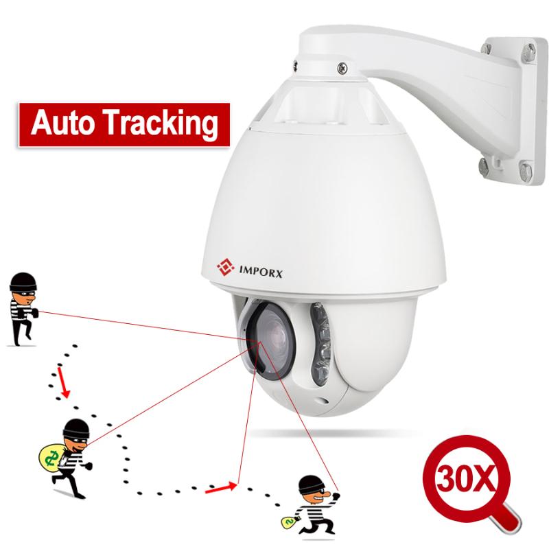 

IMPORX 3MP 30X True Optical Zoom Network Auto Tracking PTZ Camera H.265 P2P ONVIF IR 500M Wiper High Speed Dome IP CCTV Camera