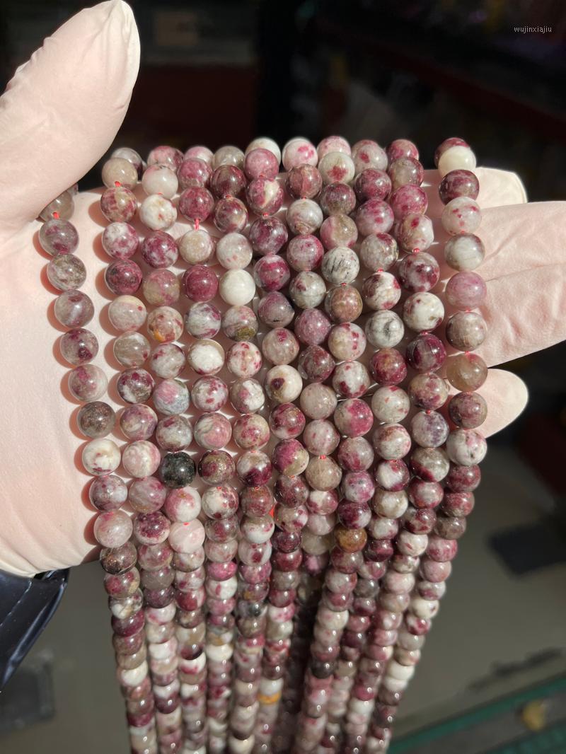 Other Natural Smooth Plum Blossom Tourmaline Gemstone Loose Beads Jewelry Accessories Bracelet Necklacem
