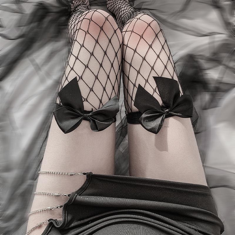 Cute Gothic Over Knee Stocking Black Bow Lolita Lovely Erotic Suspender Tube Silk Thigh High Fishnet Transparent Stockings
Cute Gothic Over Knee Stocking Black Bow Lolita Lovely Erotic Suspender Tube Silk Thigh High Fishnet Transparent Stockings