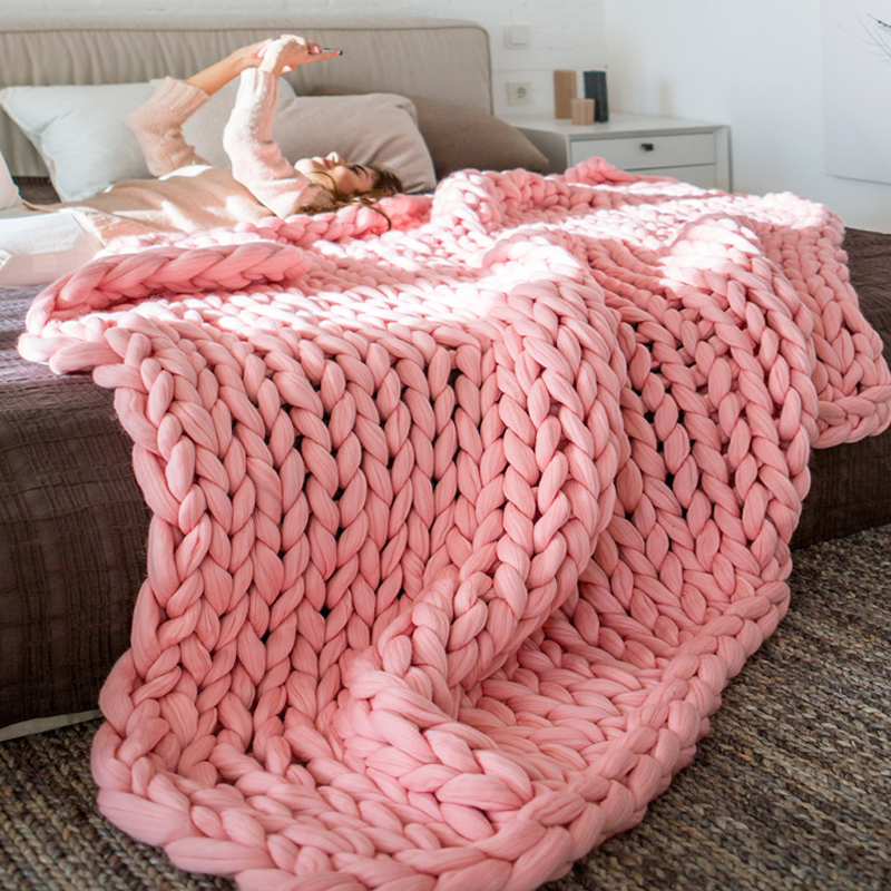 Blanket Large Chunky Yarn Warm Thick Soft DIY 4 Colors Hand Knit Spinning Crocheting Bedroom Living Room Home Decoration Blanket W1218, Dark gray 100cm
Blanket Large Chunky Yarn Warm Thick Soft DIY 4 Colors Hand Knit Spinning Crocheting Bedroom Living Room Home Decoration Blanket W1218, Dark gray 100cm