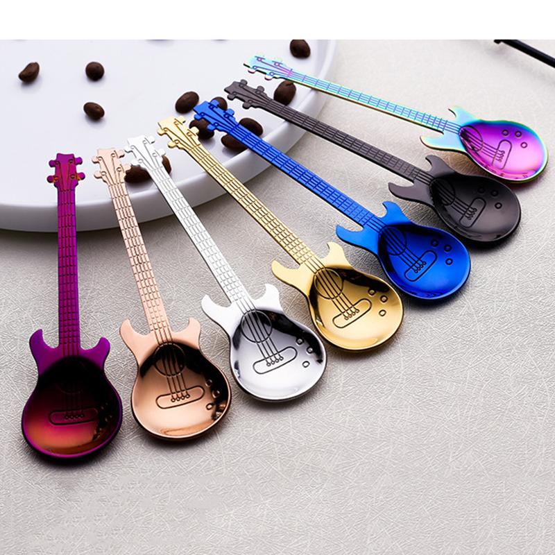 1pc Stainless Steel Guitar Shaped Love Coffee Spoon Teaspoon Children Spoon New Beautiful 7 Colors Coffee Use
1pc Stainless Steel Guitar Shaped Love Coffee Spoon Teaspoon Children Spoon New Beautiful 7 Colors Coffee Use